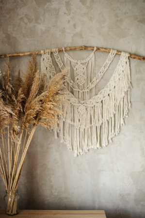 Beautiful boho macrame wall panel will add a cozy atmosphere and charm to any space in your home