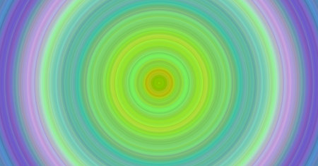 gradient abstract digital pattern in the form of circles in different shades of green and purpleの写真素材