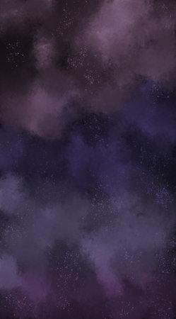 background abstract purple color gradient, texture with dark swirls of paintの写真素材
