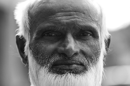 JAIPUR, INDIA Ð MARCH 4: An unidentified man outside the City Palace on March 4, 2012 ahead of the annual Holi Festival in Jaipur, Rajasthan, Northern India. The City Palace includes the Chandra Mahal and Mubarak Mahal palaces.のeditorial素材