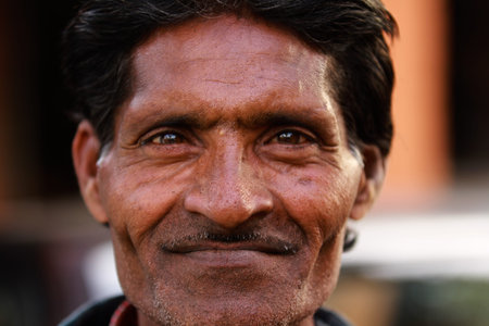 JAIPUR, INDIA Ð MARCH 4: An unidentified man outside the City Palace on March 4, 2012 ahead of the...