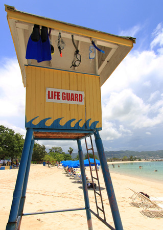 Lifeguard tower at beachのeditorial素材