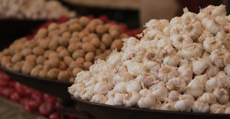 Street Stall with Foodの写真素材