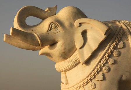 Elephant Jag Mandir Palace Lake Picholaのeditorial素材