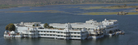 The Lake Palace on Lake Pichola in Indiaのeditorial素材