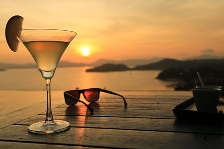 Cocktail at Sunsetの写真素材