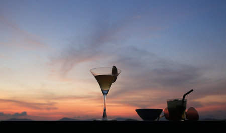 Cocktail at Sunsetの写真素材