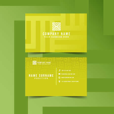 Modern Geometric Business Card with Geometric Pattern.Vector Templateのイラスト素材