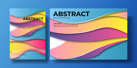 Colorful Abstract background. cover design. Future geometric design. Templates for background, rochures, posters, covers, notebooks, magazines, banners, flyers and cards.のイラスト素材