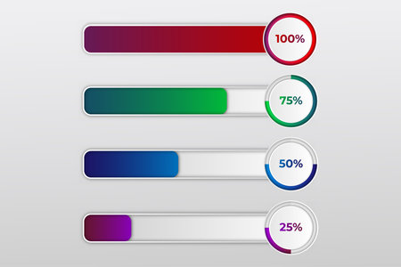 Business data visualization Template with icon. Infographic graph bar chart design element steps ,...