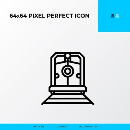 logistics transportation Train icon. Logistics process 64x64 pixel perfect iconのイラスト素材