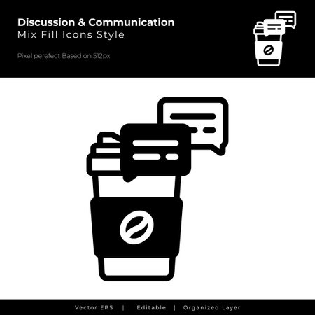 Coffee break Vector icon can be use for user interface, seamless pattern, mobile app iconのイラスト素材