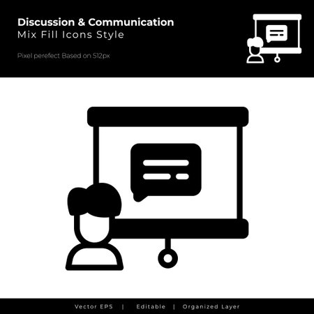 Presentation Vector icon can be use for user interface, seamless pattern, mobile app iconのイラスト素材