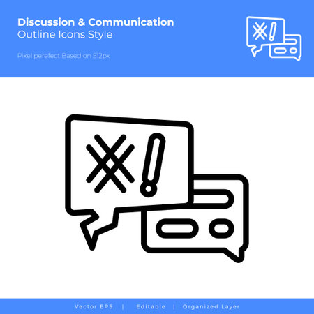 Angry chat vector icon. can be use for user interface, seamless pattern, mobile app iconのイラスト素材