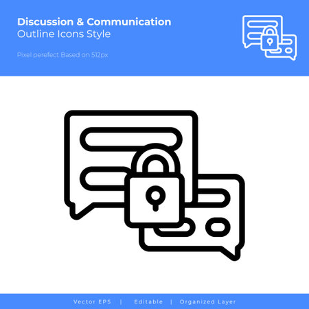 privacy chat vector icon. can be use for user interface, seamless pattern, mobile app iconのイラスト素材