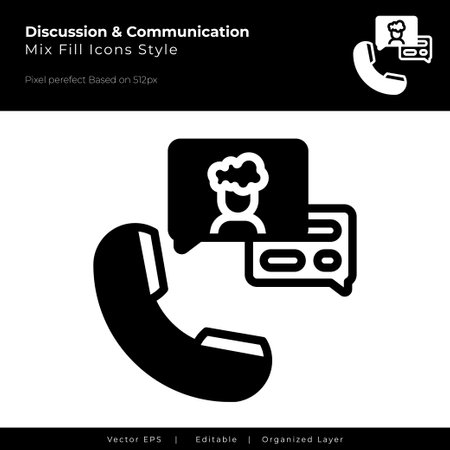 phone call Vector icon can be use for user interface, seamless pattern, mobile app iconのイラスト素材