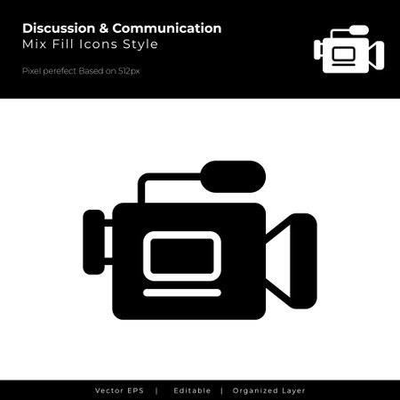 video Vector icon can be use for user interface, seamless pattern, mobile app iconのイラスト素材