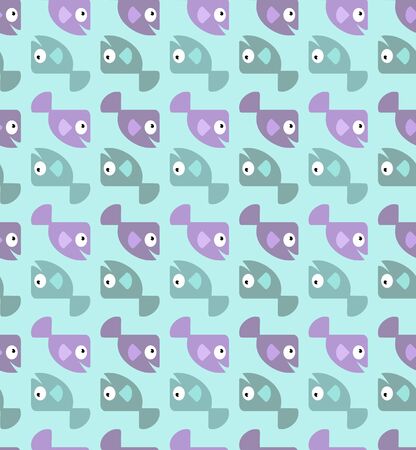 seamless pattern with blue fish in waterのイラスト素材