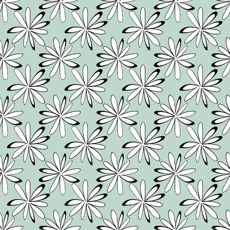 vector seamless pattern, simple hand drawn floral backgroundのイラスト素材