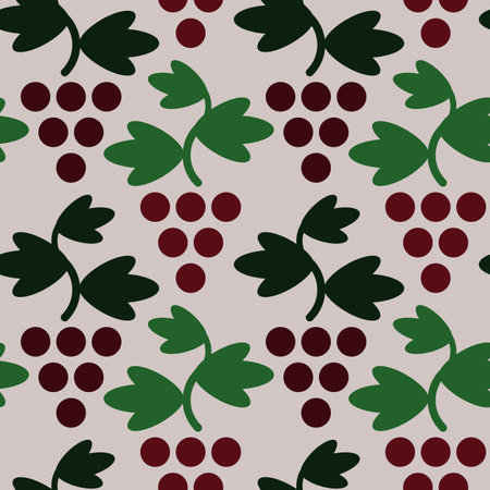 geometric grapes simple vector seamless pattern