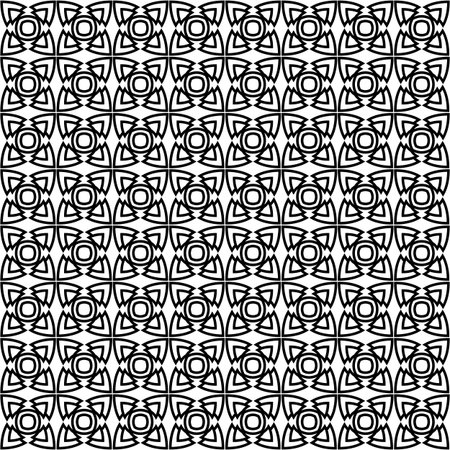 Vector seamless pattern. Modern stylish texture. Repeating geometric tiles. Monochromatic geometric patternのイラスト素材