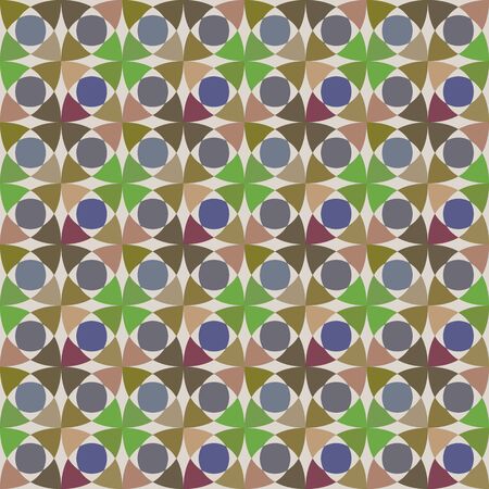 Vector seamless pattern with geometric ornament. Color decorative mosaic illustrationのイラスト素材