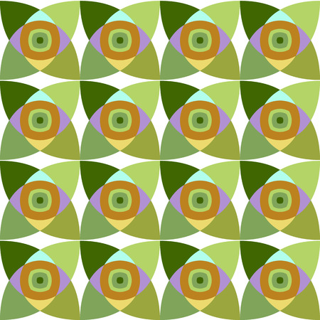 Vector seamless pattern with geometric ornament. Color decorative mosaic illustrationのイラスト素材