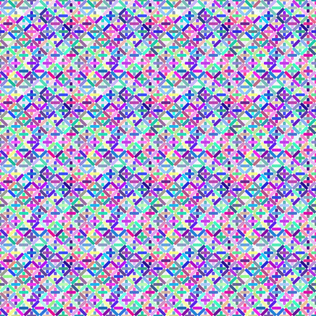 Seamless pattern colorful background, wallpaper with repetition geometric shape. Vector illustration of interlacing, fabric textureのイラスト素材