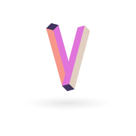 Vector illustration capital letter isometric \design.のイラスト素材