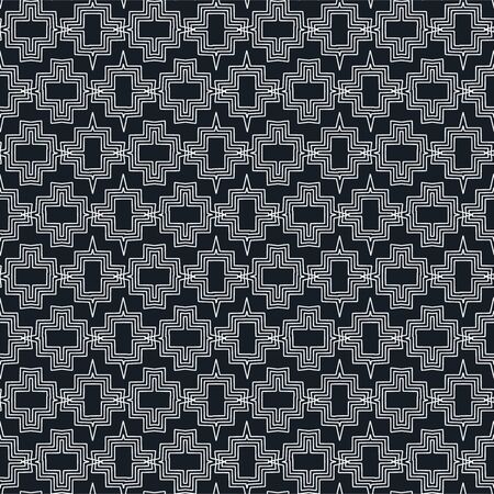 Seamless geometric pattern. Vector repeating texture. Geometric simple print. Monochromatic linear background.のイラスト素材