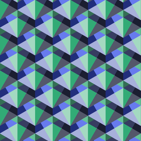 retro abstract colorful seamless geometric patternのイラスト素材
