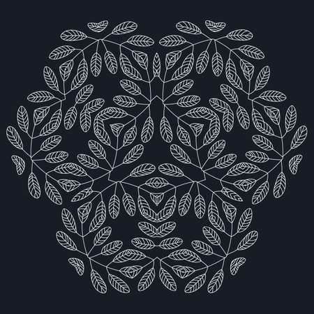 Elegant ornate floral design templates. Lineart vector frame and monograms illustration.のイラスト素材