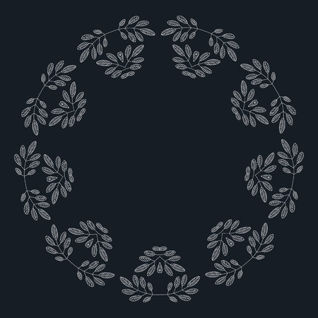 Elegant ornate floral design templates. Lineart vector frame and monograms illustration.のイラスト素材