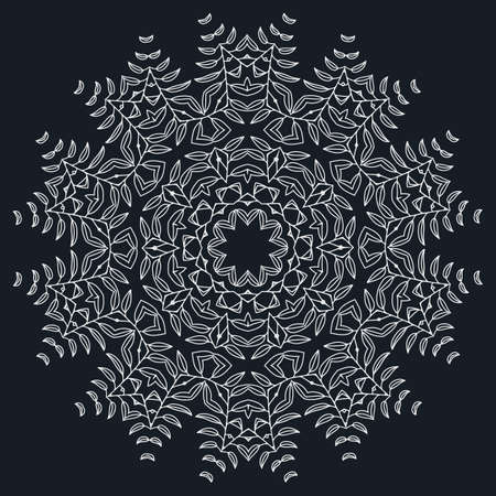Elegant ornate floral design templates. Lineart vector frame and monograms illustration.のイラスト素材