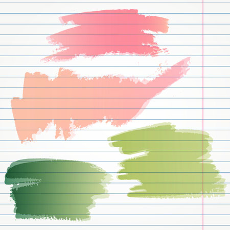 vector brush hand drawn strokes as design elementsのイラスト素材