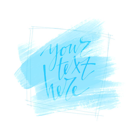 Vector hand drawn watercolor brush stain. Colorful painted stroke.のイラスト素材
