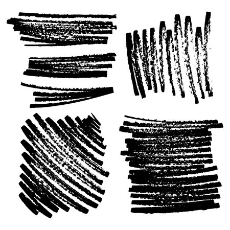 vector marker hand drawn strokes as design elementsのイラスト素材