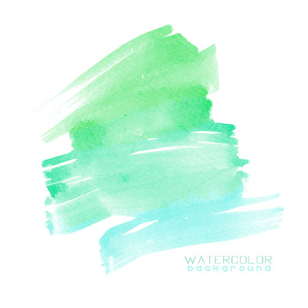 Vector hand drawn watercolor brush stain. Colorful painted stroke.のイラスト素材