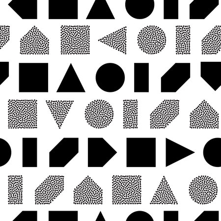 Abstract geometric seamless pattern. Modern texture. Colorful geometric background. Seamless backdrop.のイラスト素材