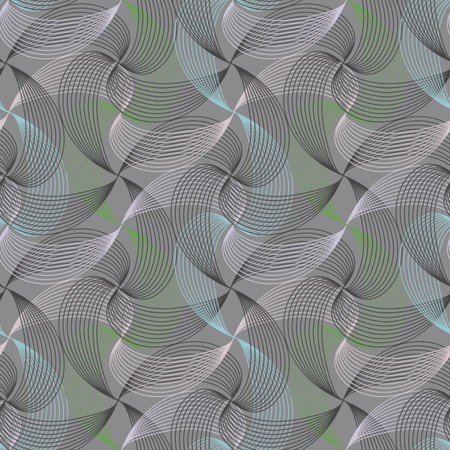Seamless ripple pattern. Repeating vector texture. Wavy graphic background. Simple linear waves.
