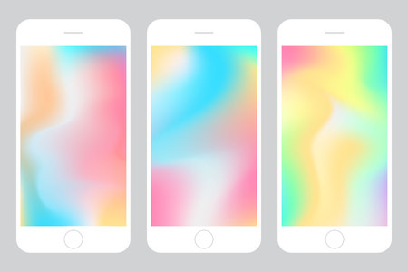 Phone screen saver setのイラスト素材