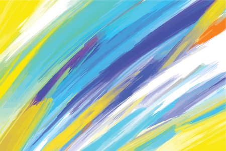 artistic backdrop, vector with brush strokes, oil paint look background with colorful hand painted stainsのイラスト素材