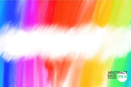 artistic backdrop, vector with brush strokes, brush paint look background with colorful hand painted stainsのイラスト素材