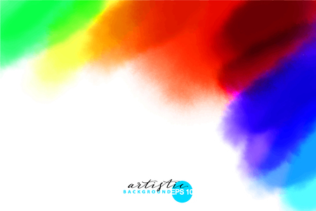 artistic backdrop, vector with colorful dust, hand drawn look background with colorful hand painted stainsのイラスト素材
