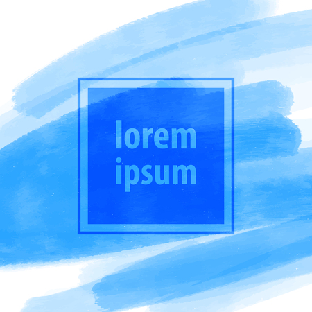 artistic backdrop in square shape with copy space, vector with brush strokes, watercolor look background with colorful hand painted stainsのイラスト素材