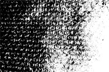 Distressed overlay texture of rough surface, regular structure, bubble wrap. Grunge background. One color graphic resourceのイラスト素材