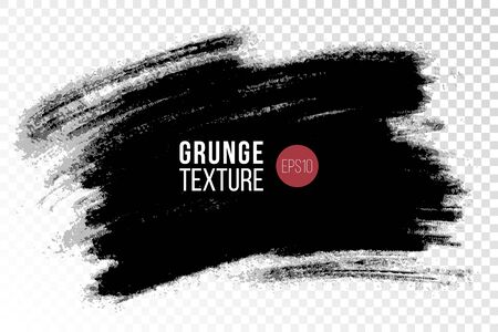 Vector hand drawn big textured hand painted stain. Layered ink painted backdrop. Greyscale grungy background rectangular shape.のイラスト素材