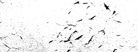 Cracked grunge urban background with rough surface. Dust overlay distress grained texture. One color graphic resource.のイラスト素材