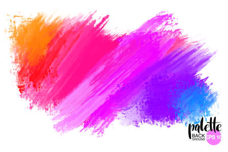 Artistic backdrop, vector with brush strokes, brush paint look background with colorful hand painted stains.のイラスト素材