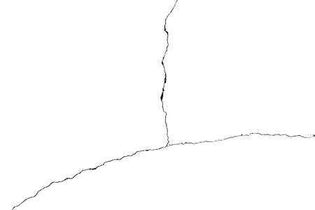 Natural cracks background. Vector overlay texture of cracked surface. One color graphic resource.のイラスト素材